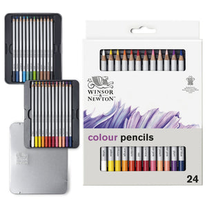 Boîte métal de 24 crayons de couleur